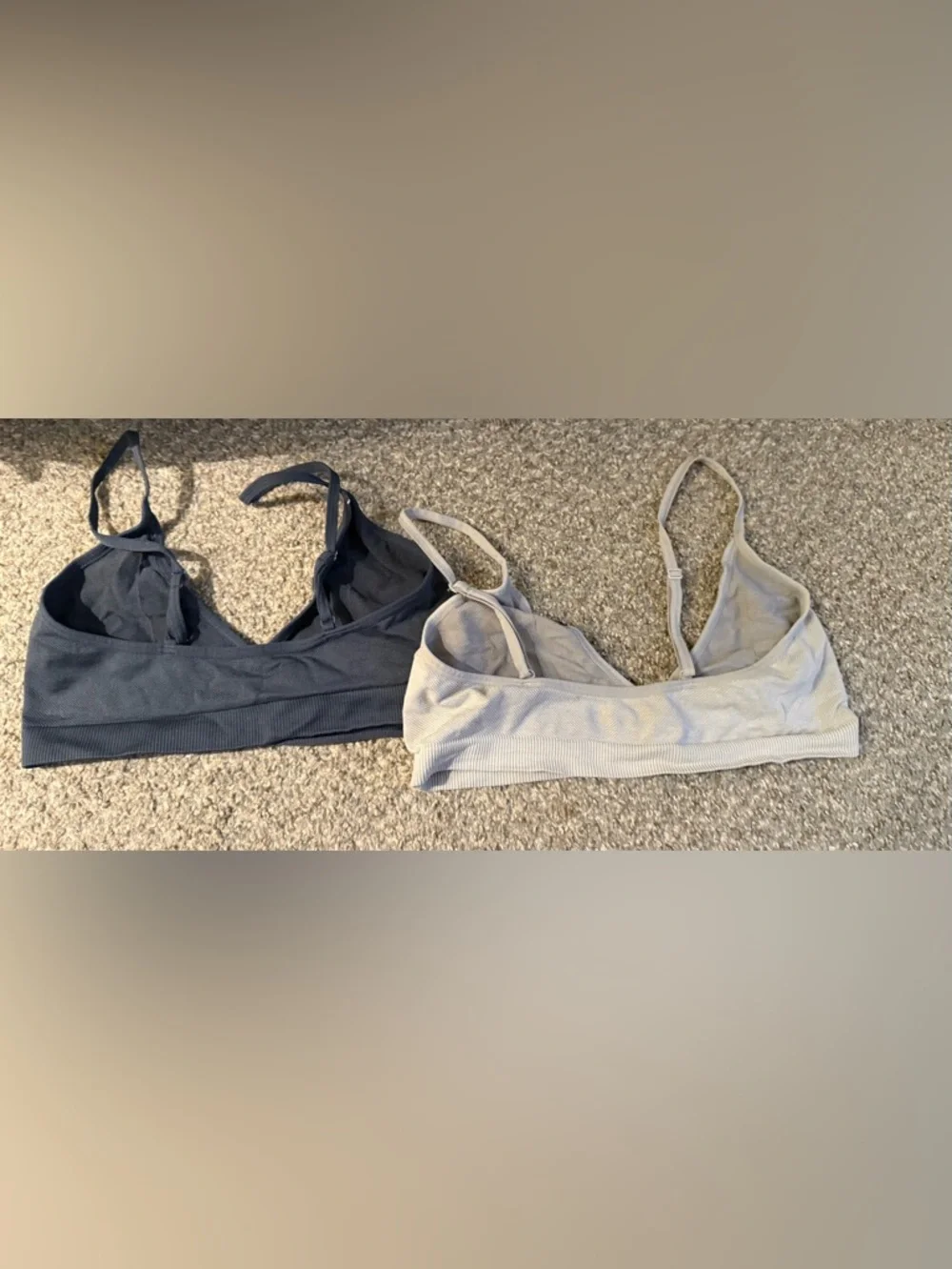 Ribbed Triangle Bralette Set-2 Pack - Picture 2 of 3